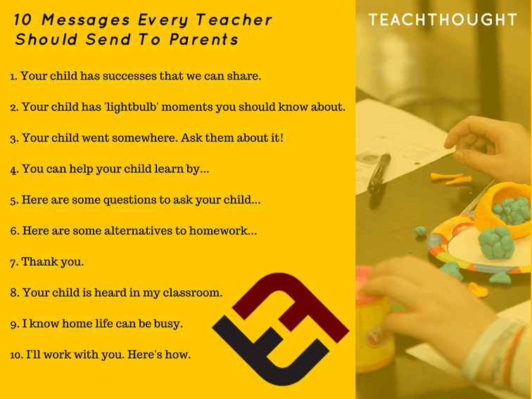 10 Messages Every Teacher Should Send To Parents